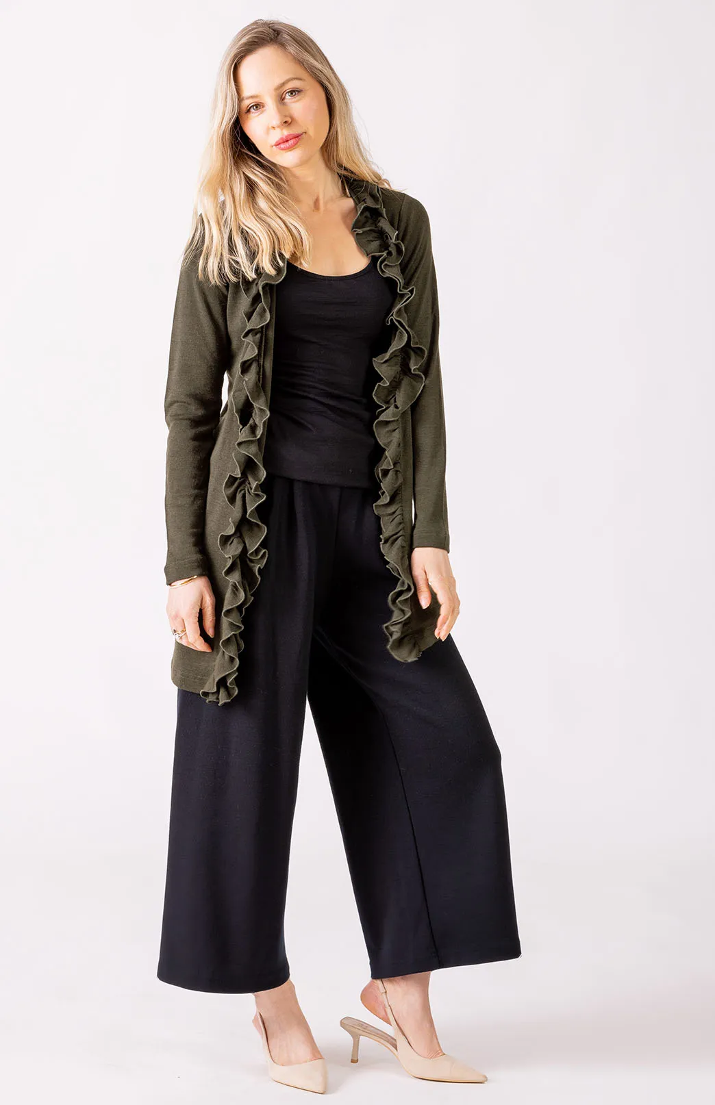 Ruffled Cardigan