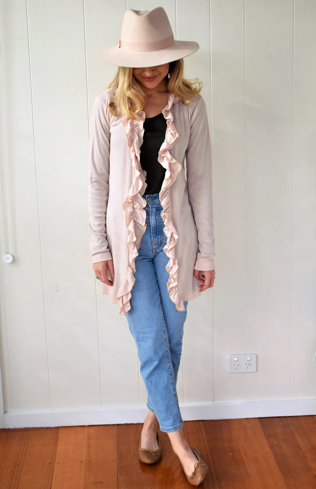 Ruffled Cardigan