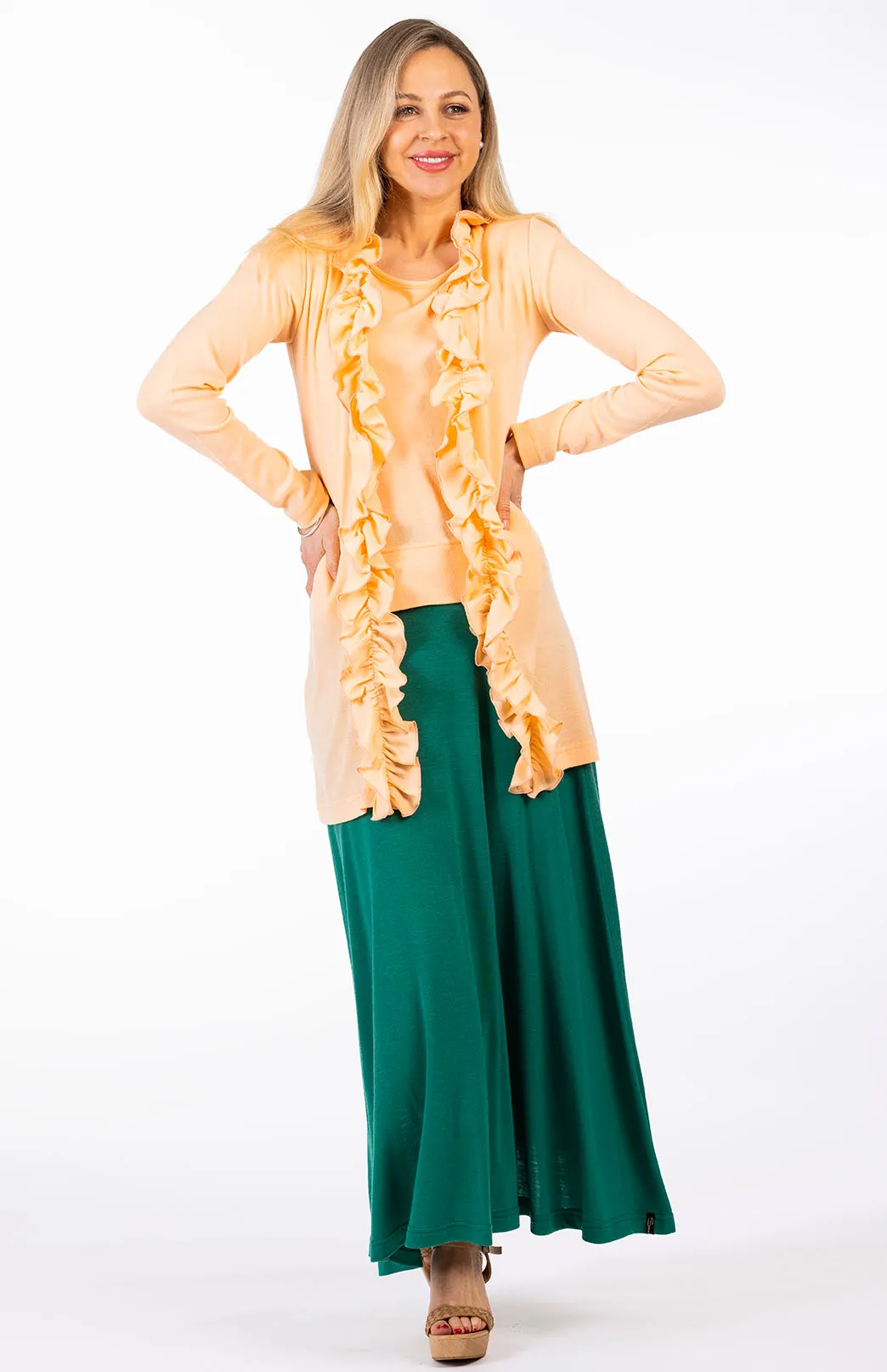 Ruffled Cardigan
