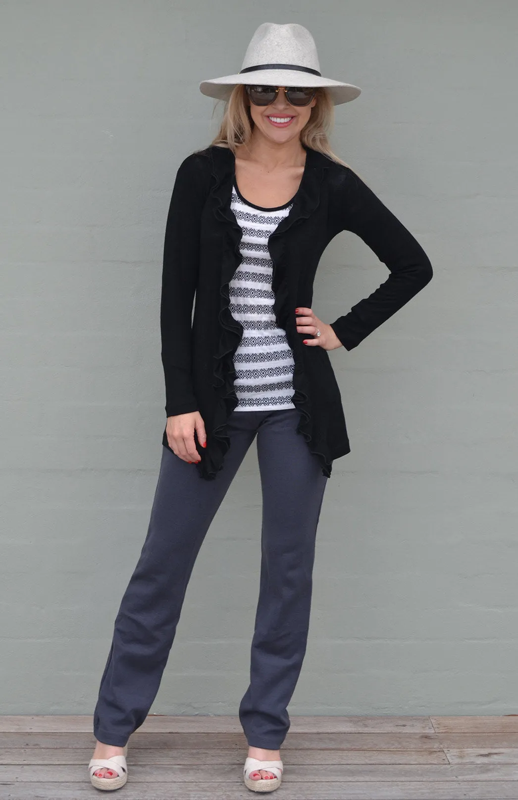 Ruffled Cardigan