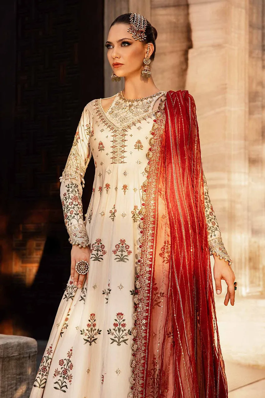 SATEEN'24-Unstitched Embroidered Cotton Satin Suit | CST-801