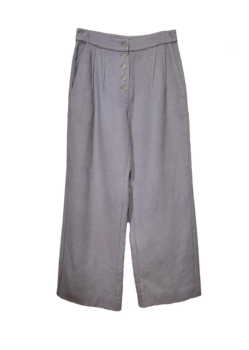 Straight Cut Wool Pants