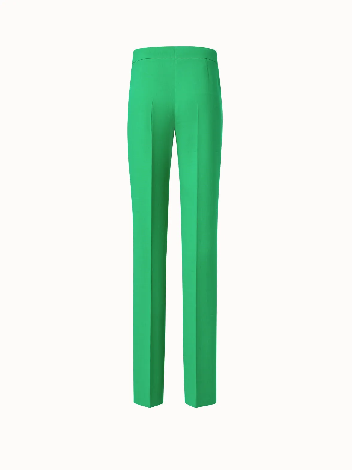 Straight Wool Double-Face Pants