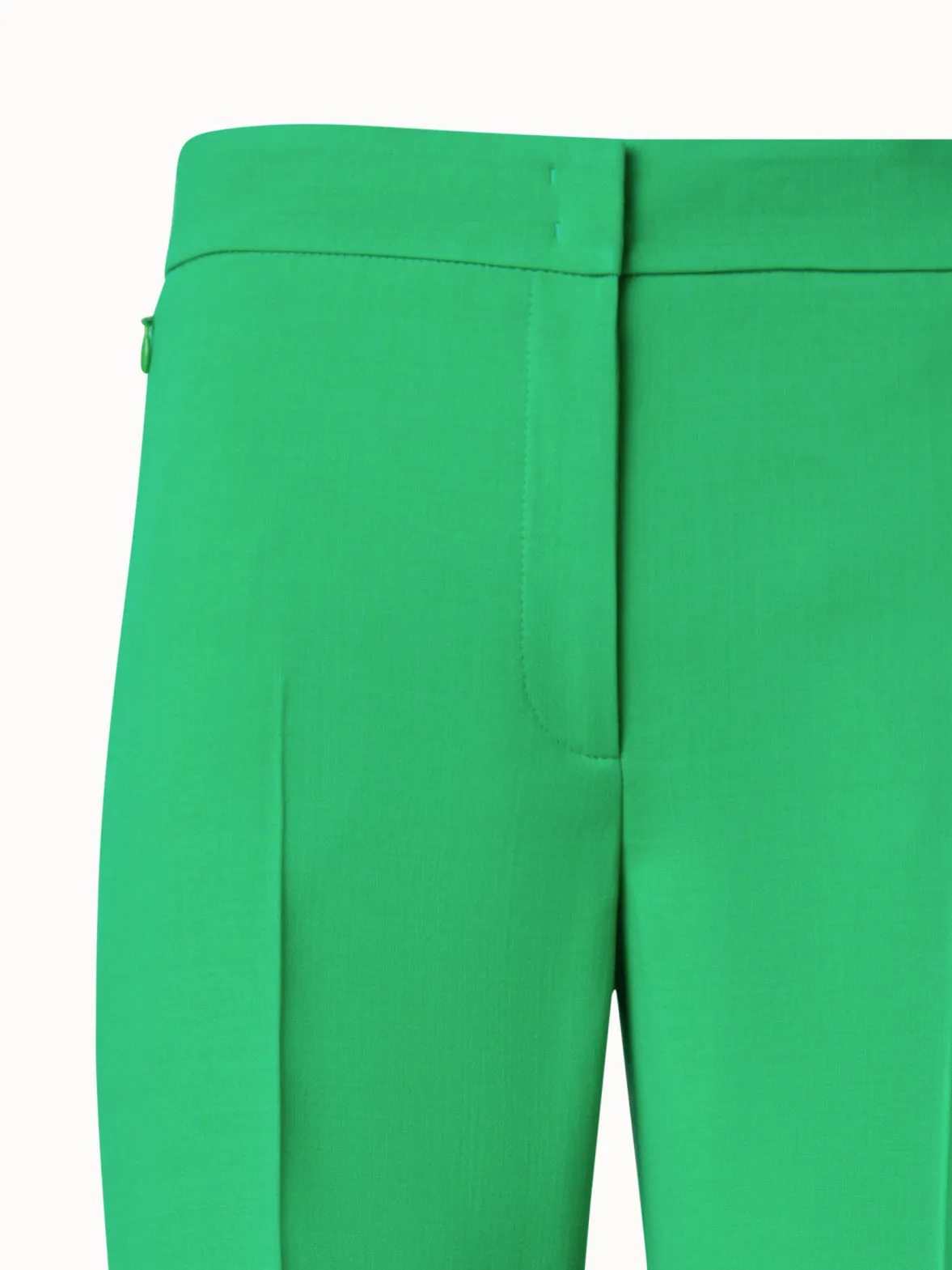 Straight Wool Double-Face Pants