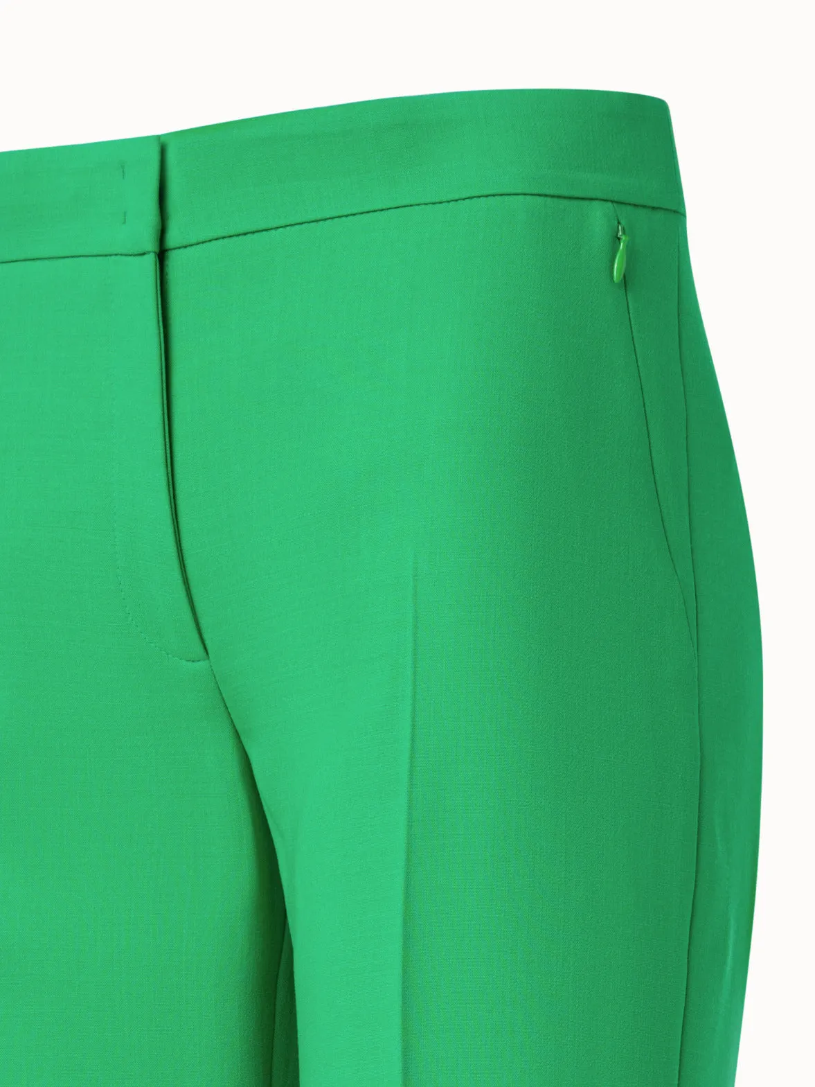 Straight Wool Double-Face Pants