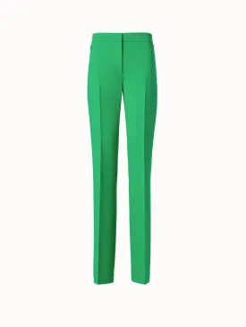 Straight Wool Double-Face Pants