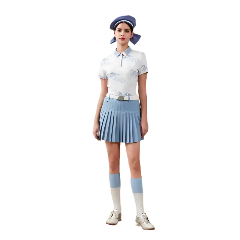 SVG Golf Women's Lightweight Twill Pleated Short Skirt