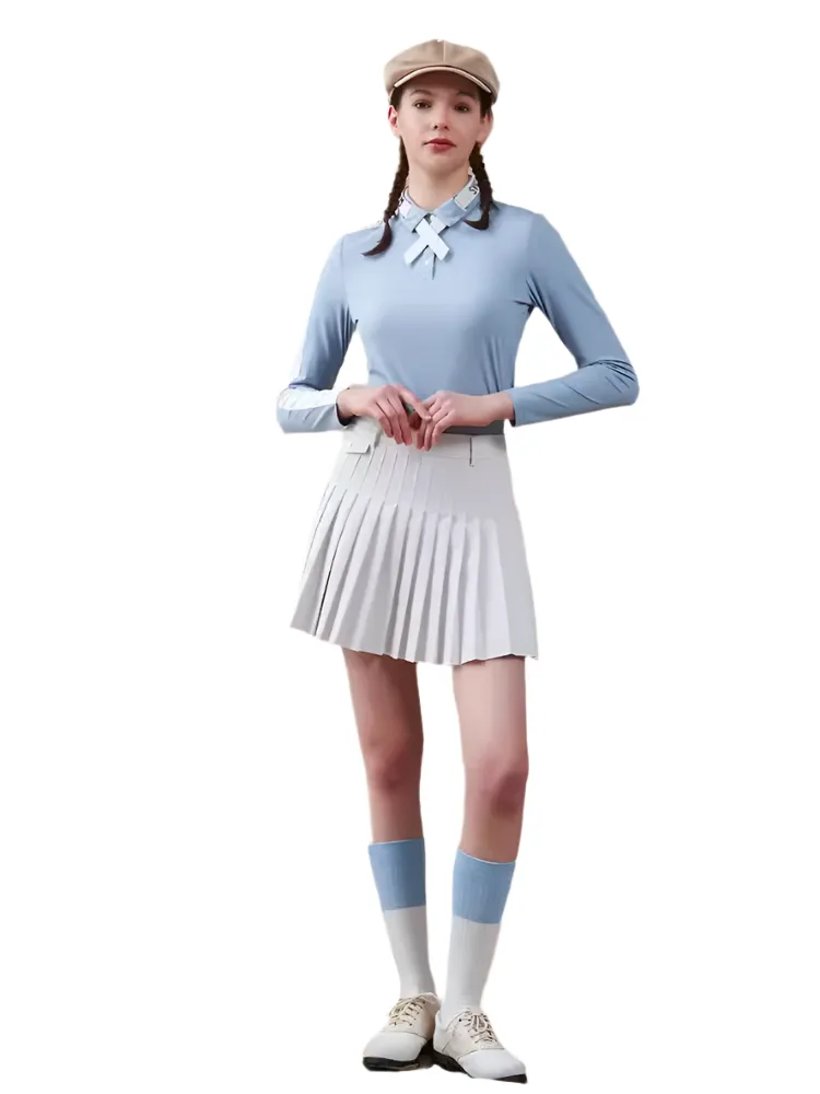SVG Golf Women's Lightweight Twill Pleated Short Skirt