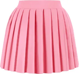 tagunop Women's Mini Pleated Skirts Y2k Skater Skirt Club Skirts for Women Sexy A-Line Uniform Tennis Skirt
