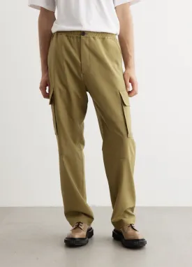 Tropical Wool Drawstring Cargo Pants