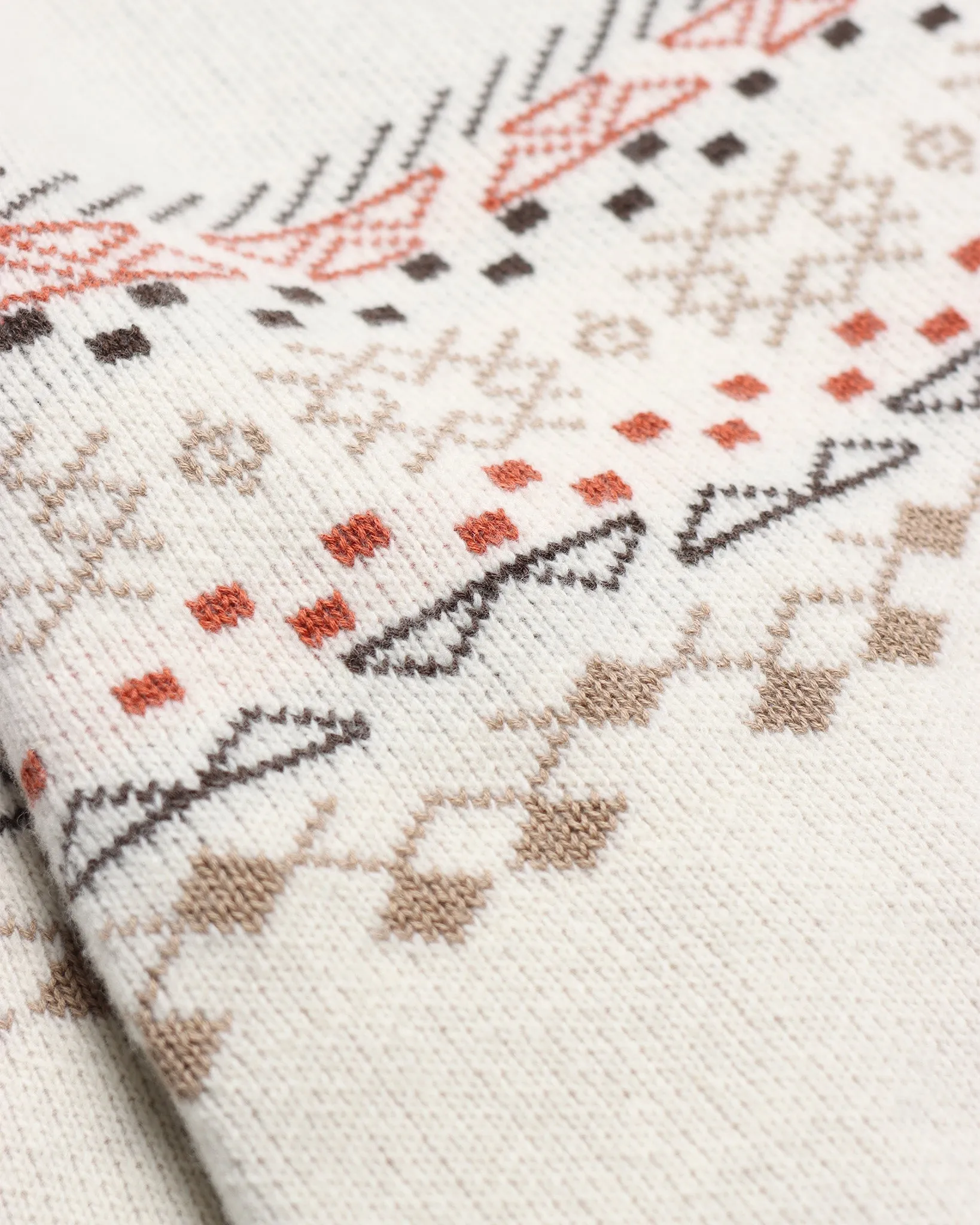 Uichi Knit - White Fair Isle