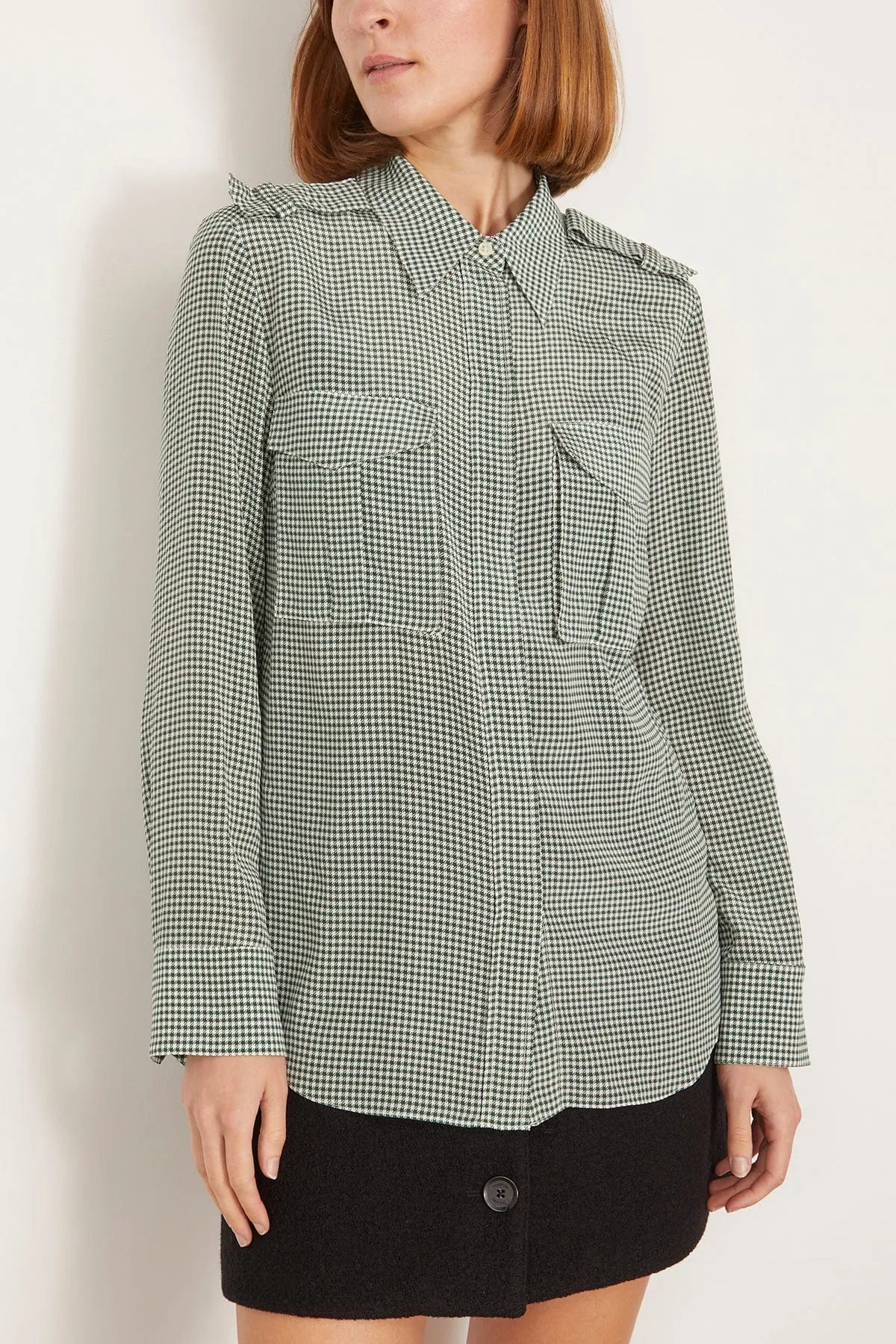 Vichy Love Blouse in Green Vichy