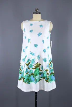 Vintage 1960s Hawaiian Pineapple Print Dress