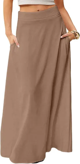 Women's 2025 Bohemian Long Floral Skirts Flowy High Waist Floral Maxi Skirt Summer Regular Trendy Skirts