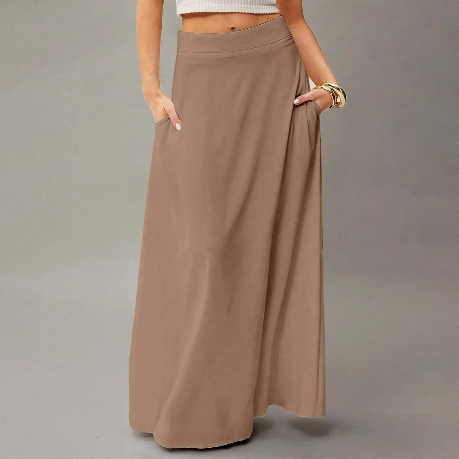 Women's 2025 Bohemian Long Floral Skirts Flowy High Waist Floral Maxi Skirt Summer Regular Trendy Skirts