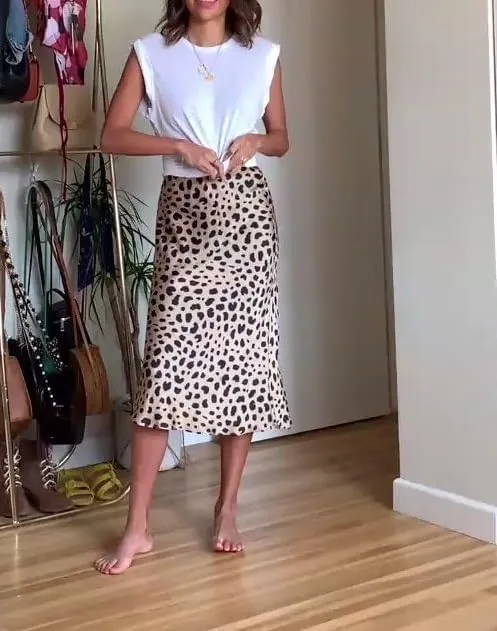 Womens Satin Maxi Skirt Silk Elegant High Waist Cocktail Midi Skirts A Line Flowy Ruffle Summer Party Skirt