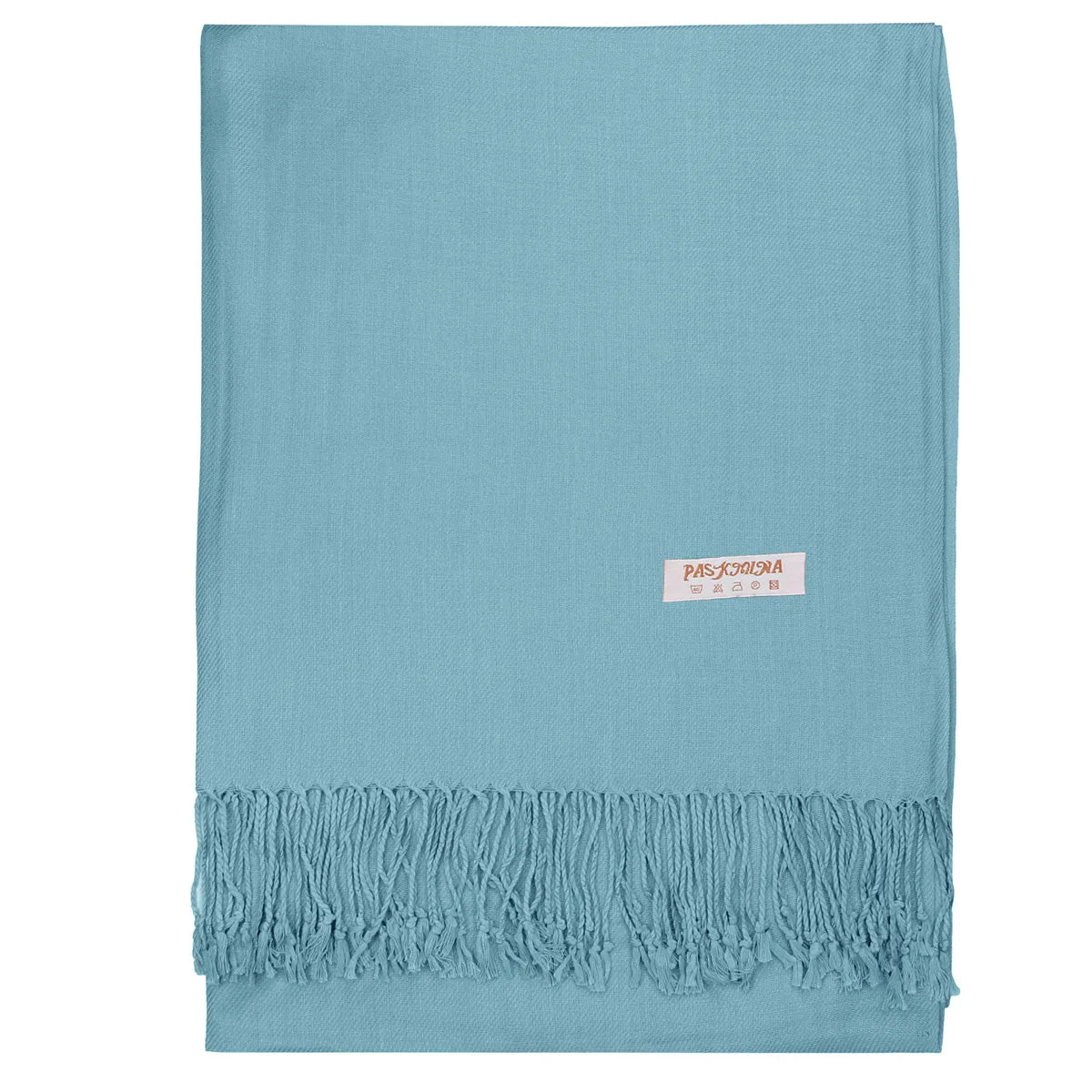 Women's Soft Solid Color Pashmina Shawl Wrap Scarf - Steelblue